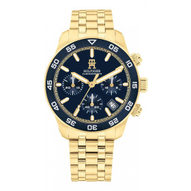 Tommy Hilfiger Ρολόι Χρονογράφος Μπαταρίας με Χρυσό Ατσάλινο Μπρασελέ