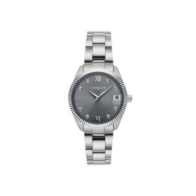 Vogue Mini Ρολόι με Ασημί Ατσάλινο Μπρασελέ