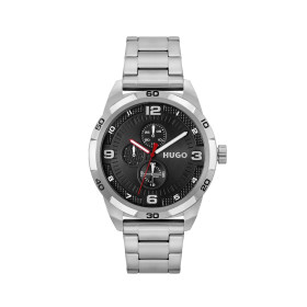 Hugo Boss Grip Ρολόι Χρονογράφος Μπαταρίας με Ατσάλινο Μπρασελέ σε Ασημί χρώμα