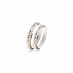 Golden wedding rings in two colors with design SL11211